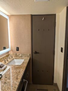 Owner storage closet in Unit 119 at Camelback Inn in Scottsdale, Arizona.